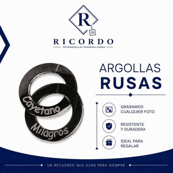 Argollas rusas personalizadas por Ricordo
